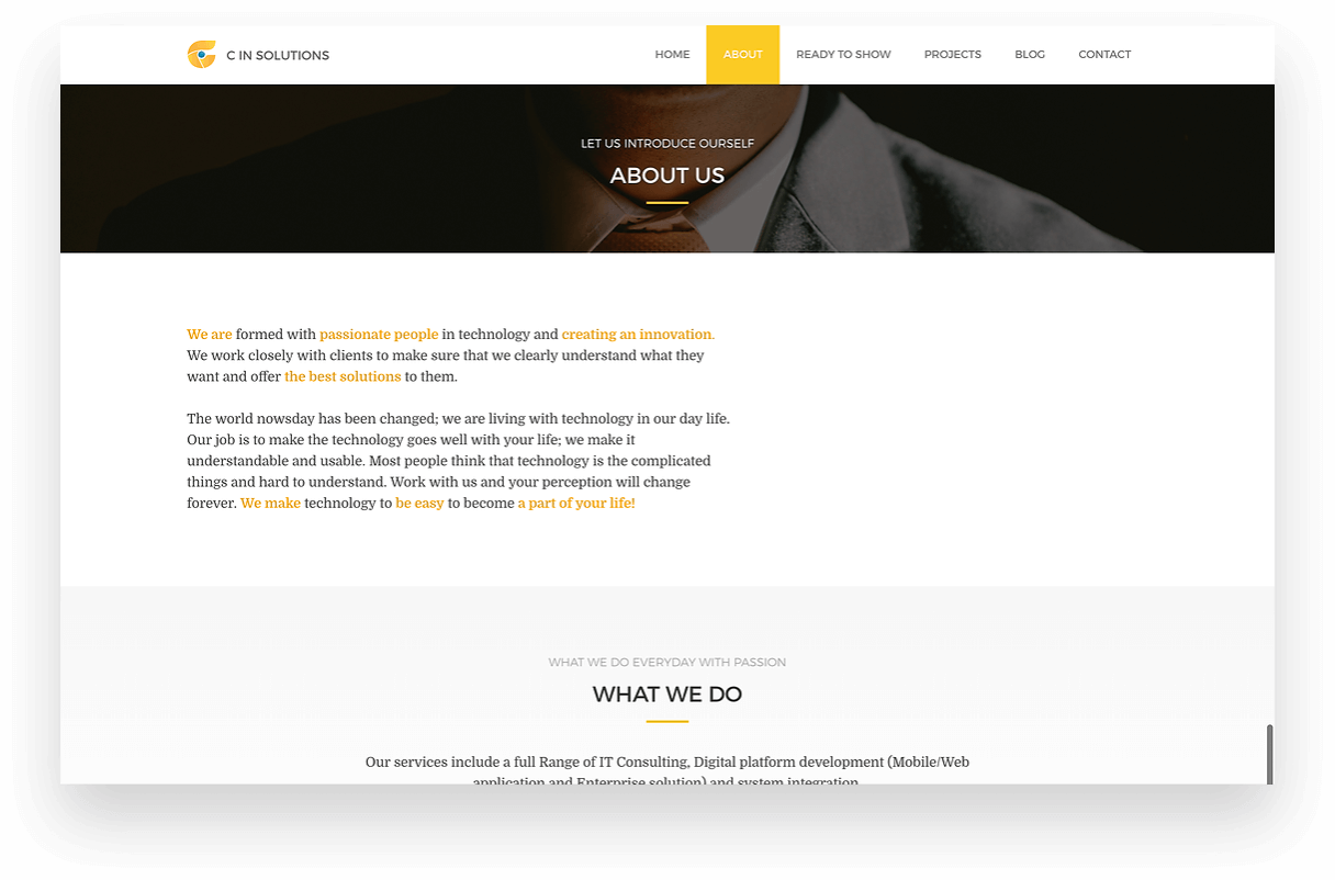 Biscuit Studio's work. C In Solutions.